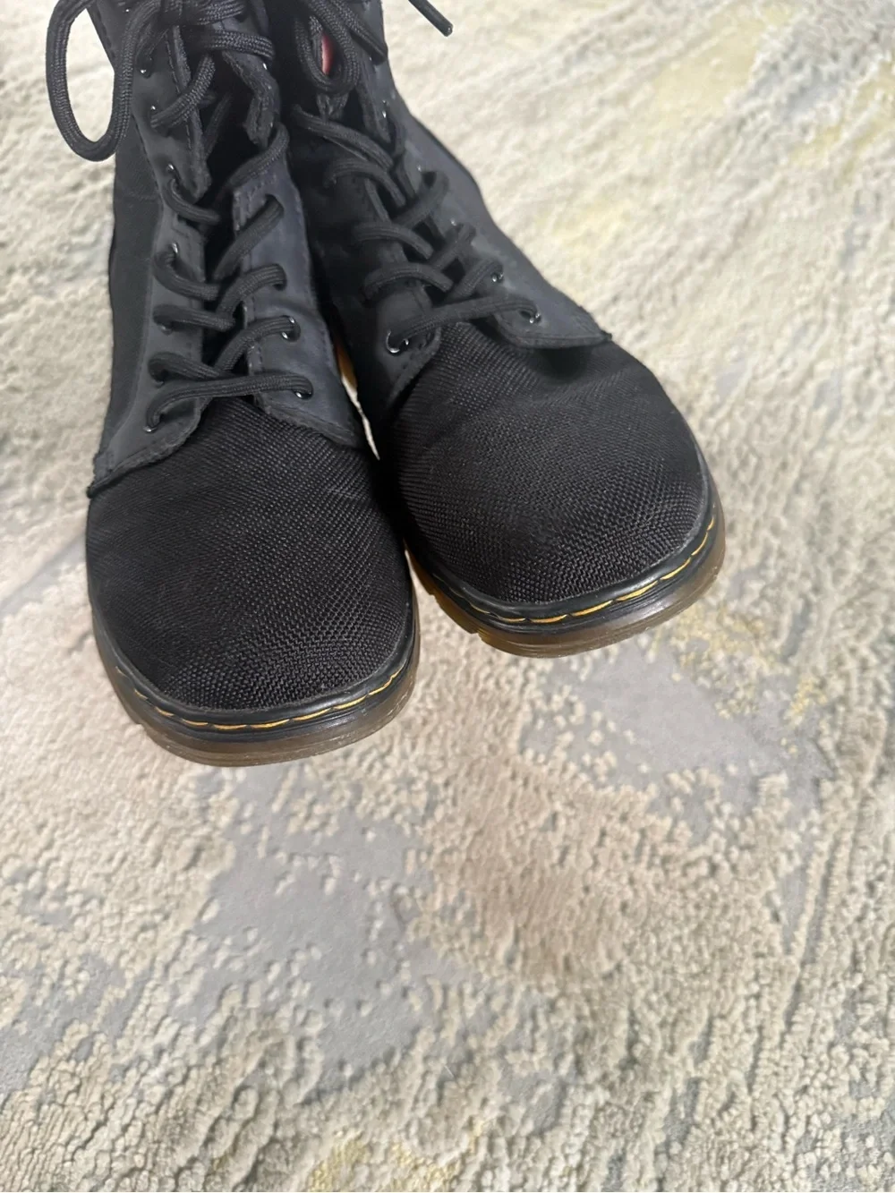 Dr. Martens Black boots lace up junior combs side zip boys youth size 3